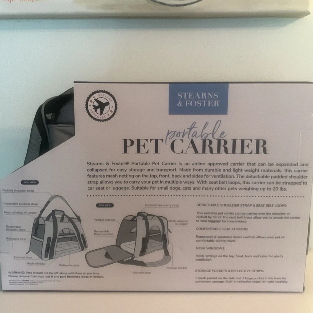 Stearns & Foster Portable Pet Carrier